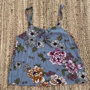NWOT Pink Rose floral tank top, size S